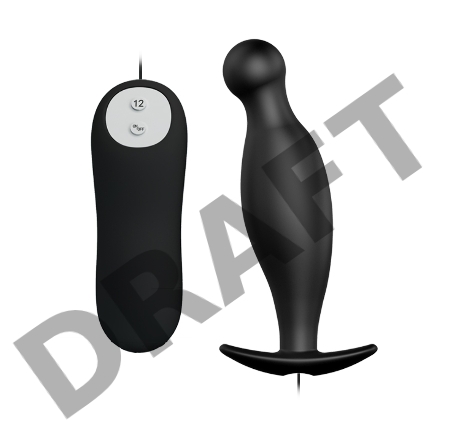 Анальный вибромассажер с пультом управления 12 ф-ций