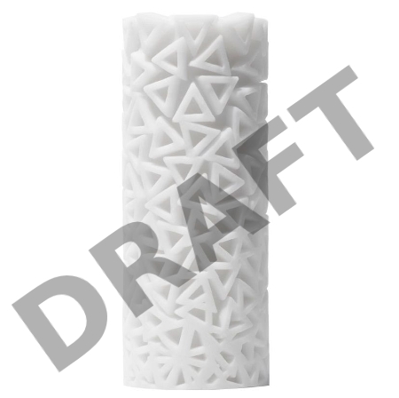 Нереалистичный мастурбатор TENGA 3D Pile, TPE, белый, 11,6 см