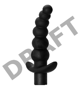 Чёрная анальная ёлочка с вибрацией Ecstasy - 14 см.