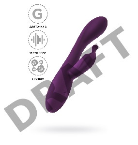 Вибратор для точки G с клиторальной стимуляцией Let it G, G-Spotter, силикон, фиолетовый, 19,5 см
