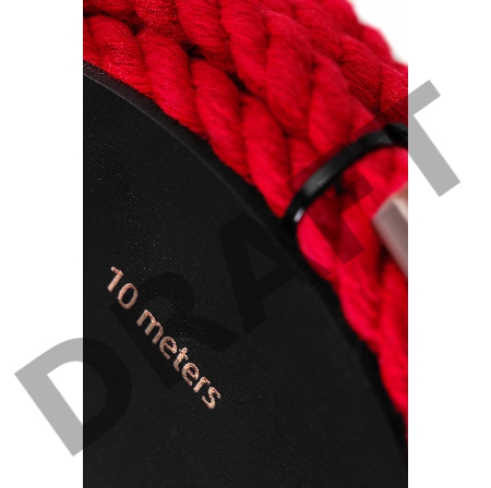 Веревка для шибари Pecado BDSM, на катушке, хлопок, красная, 10 м.