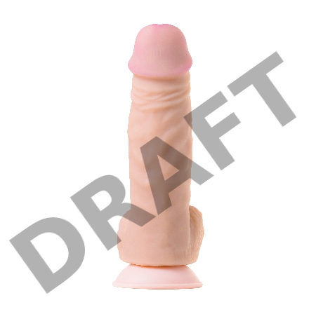 Вибратор-гигант LoveToy, реалистичный, neoskin, телесный, 24,5 см, Ø 6,7 см