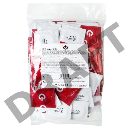 Презервативы On, super thin, ультратонкие, 18,5 см, 5,4 см, 100 шт.