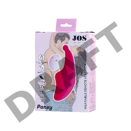 Клиторальный вибратор в трусики JOS Pansy, силикон, розовый, 8 см