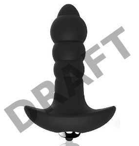 Черный спиралевидный анальный вибромассажер