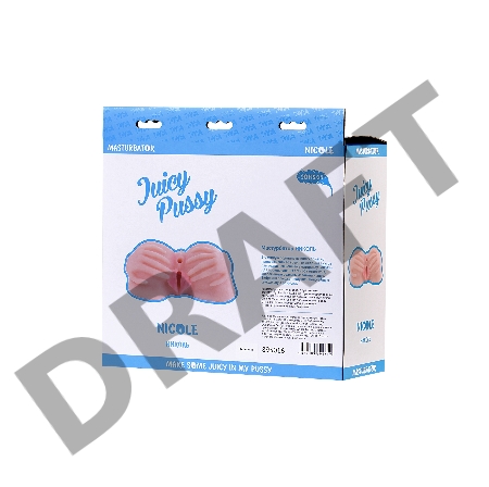 Мастурбатор реалистичный TOYFA Juicy Pussy Nicole с вибрацией , вагина и анус, TPR, телесный, 19 см