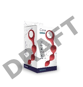 Анальные шарики Moons, 3 x 13 см , цвет бордовый