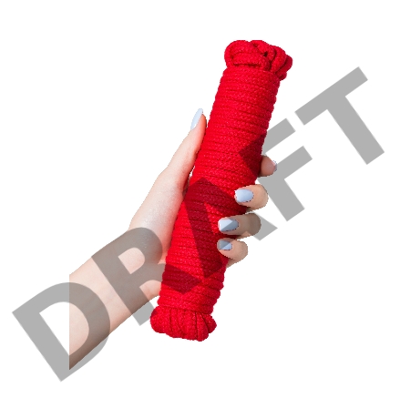 Веревка для бондажа Штучки-дрючки, текстиль, красная, 1000 см