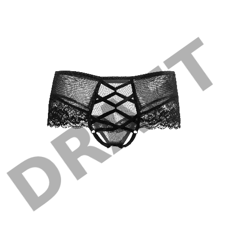 Эротические трусики с имитацией шнуровки Erolanta Cheryl, черный (50-52)