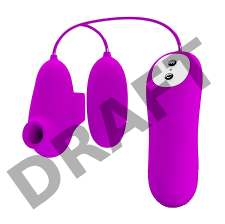 Лиловый вакуумный стимулятор клитора с виброяйцом
