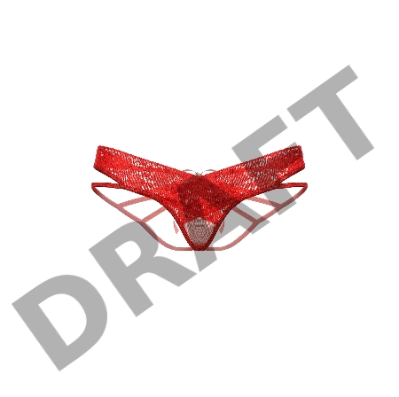 Стринги с двойным доступом SoftLine Collection, красный, M/L