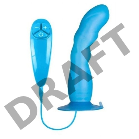 Голубой вибратор для G-точки BUNNY ICY - 18 см.