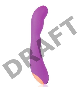 Фиолетовый силиконовый вибромассажер - 22,2 см.