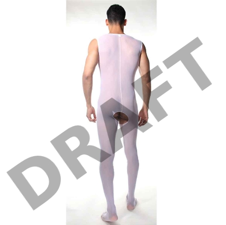 Белое мужское боди на все тело