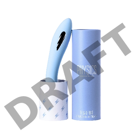 Вибратор с электростимуляцией PHYSICS TESLA G-POINT, силикон, голубой, 21 см