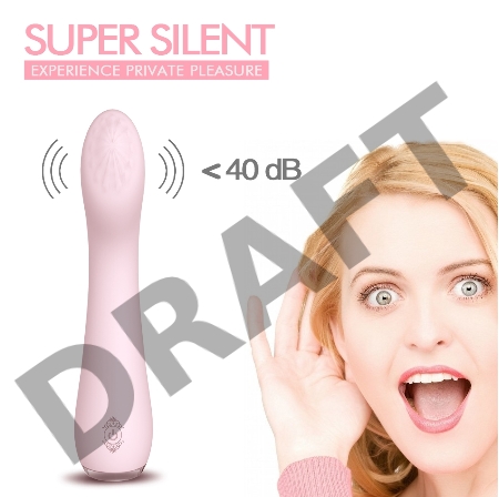 Нежно-розовый вибратор LISA с рельефной головкой - 19,3 см.