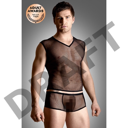 Костюм-сетка мужской SoftLine Collection, черный, M/L