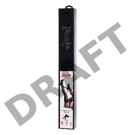 Бандажный набор 3 точки фиксации Pecado BDSM (распорка, оковы), натуральная кожа, черный