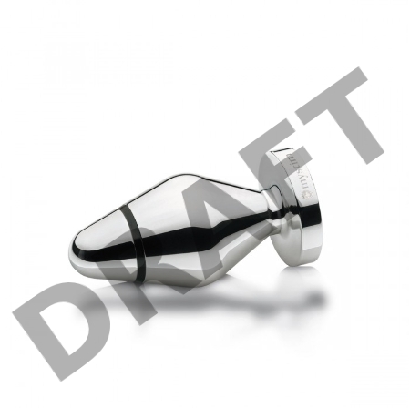 Анальная пробка Mystim John L, электростимуляция, хирургическая сталь, серебряная, 10,5 см, Ø 5 см