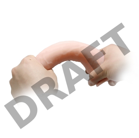 Гнущийся фаллоимитатор телесного цвета - 20 см.