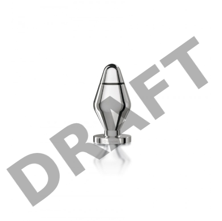 Анальная пробка Mystim Little John S, электростимуляция, хирургическая сталь, серебряная, 9 см, Ø 3,