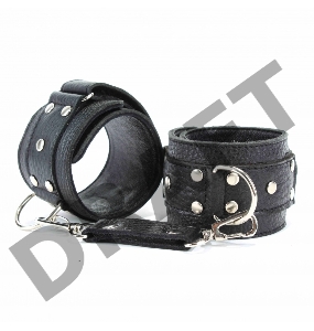 Черные кожаные оковы на липучке