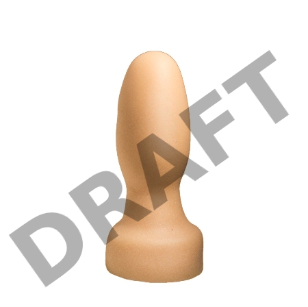 Телесная пробка с овальным стволом - 11,5 см.