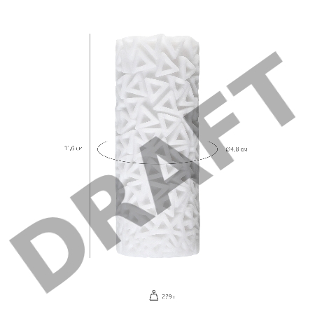 Нереалистичный мастурбатор TENGA 3D Pile, TPE, белый, 11,6 см