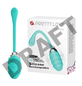 Franklin Вибромассажер-яичко PrettyLove морск.волна