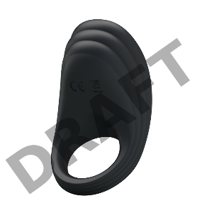 Чёрное перезаряжаемое эрекционное кольцо с вибрацией