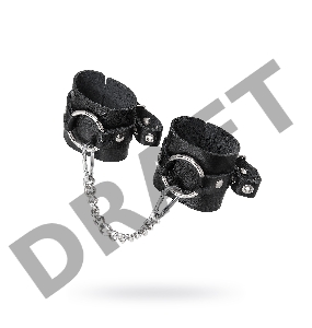 Наручники Pecado BDSM, из толстой кожи с люверсами, натуральная кожа, чёрные