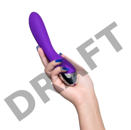 Вибратор Штучки-Дрючки Дрючка-удовольствие, силикон, фиолетовый, 20,5 см