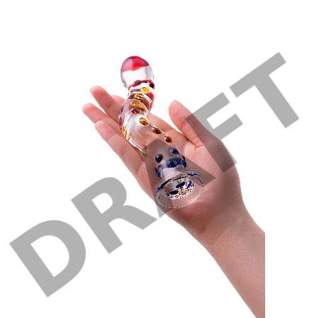 Нереалистичный фаллоимитатор Sexus Glass, стекло, прозрачный, 20 см