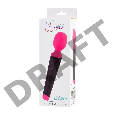 Вибростимулятор L'EROINA by TOYFA Aster, силикон, розовый, 19,5 см, Ø 3,8 см