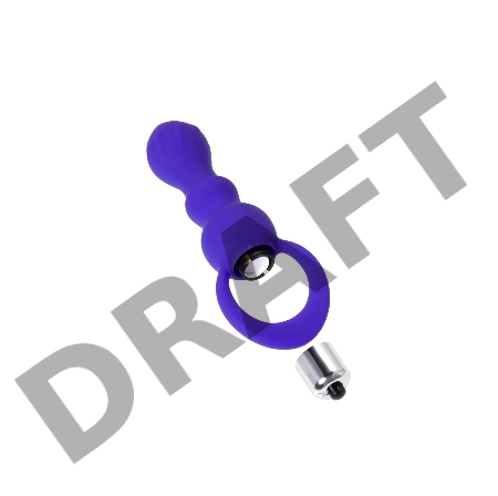 Анальная втулка ToDo by Toyfa Curvy, силикон, фиолетовая, 14 см, Ø 3,2 см