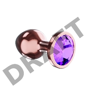 Пробка цвета розового золота с фиолетовым кристаллом Diamond Amethyst Shine S - 7,2 см.
