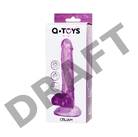 Реалистичный фаллоимитатор A-Toys by TOYFA Celiam, TPE, фиолетовый, 20,5 см