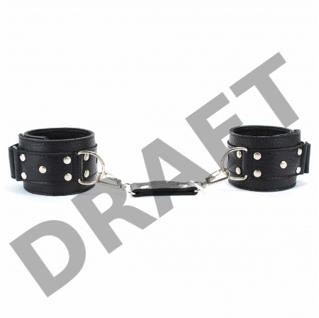 Черные кожаные оковы на липучке