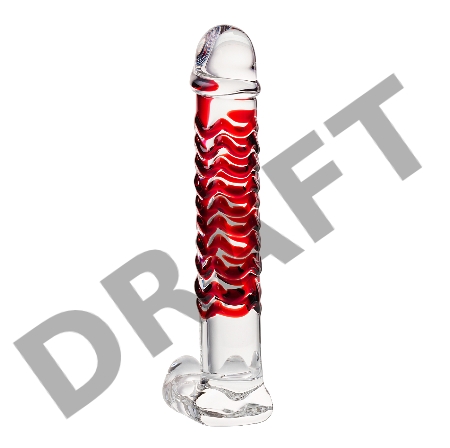 Нереалистичный фаллоимитатор Sexus Glass, стекло, прозрачный, 16 см