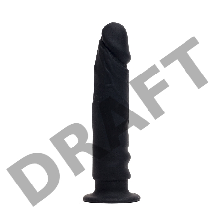 Фаллоимитатор анальный силиконовый  черный, 15 см х 2.5 см47533-MM