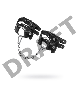 Наручники-браслеты Pecado BDSM, из двух ремешков, натуральная кожа, чёрные