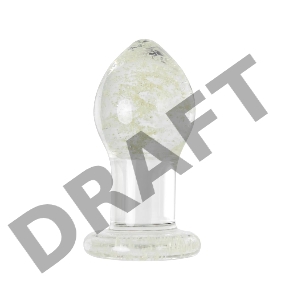 Анальная втулка Sexus Glass светящаяся в темноте, стекло, прозрачная, 9 см