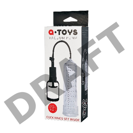 Помпа для пениса TOYFA A-Toys, TPE, прозрачный, 23,5 см