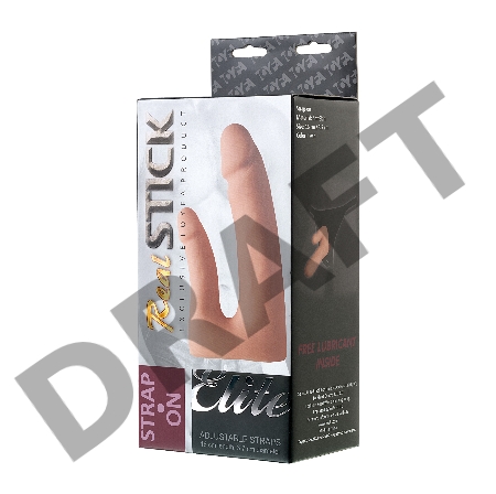 Страпон на креплении TOYFA RealStick Elite, TPR, телесный, 19 см