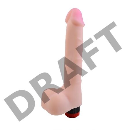 Вибратор-реалистик с мошонкой ANDROID II - 23 см.