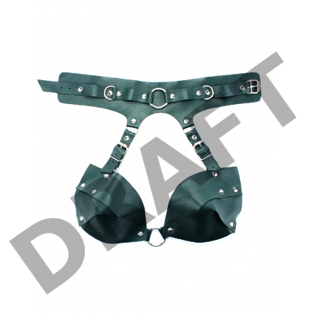 Изумрудная сбруя из ошейника с лифом Emerald Harness