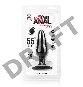 Черный плаг из силикона - 14 см.