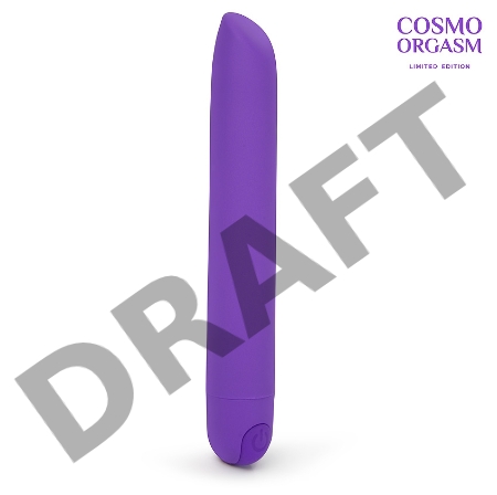 Фиолетовый мини-вибромассажёр со скошенным кончиком - 13 см.