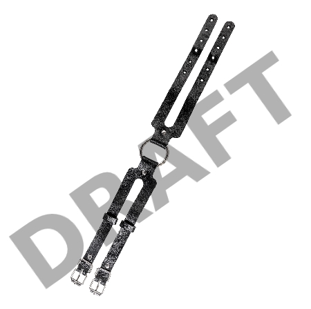 Чокер-ошейник Pecado BDSM, из двух ремешков, натуральная кожа, чёрный