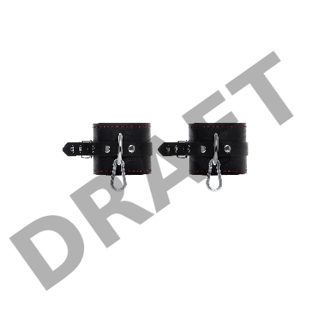 Сбруя для фиксации шеи и рук Pecado BDSM, натуральная кожа, черная